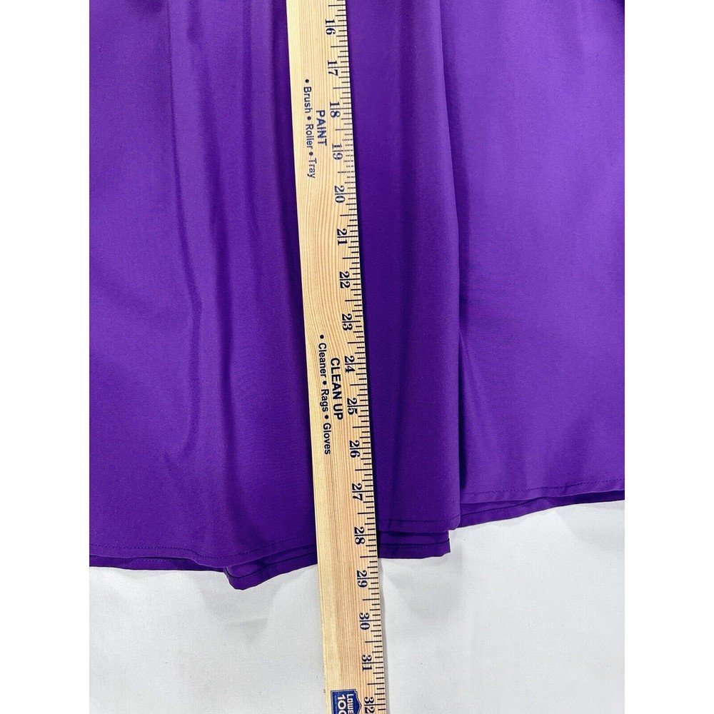 Soulmates Dress Women's Sz M Purple Sleeveless One‎ Shoulder Ruffle Fit & Flare - Picture 9 of 10